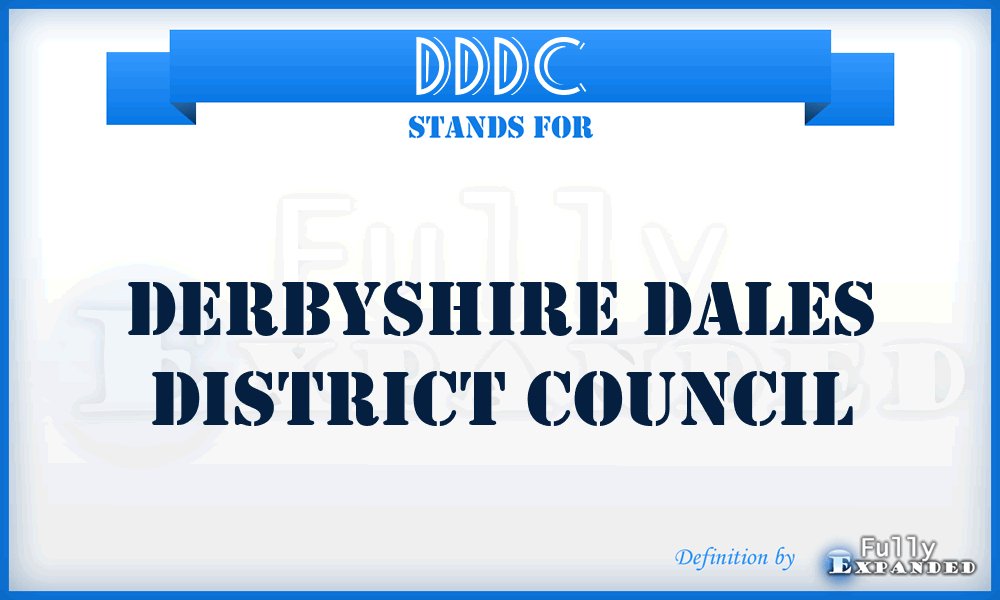 DDDC - Derbyshire Dales District Council