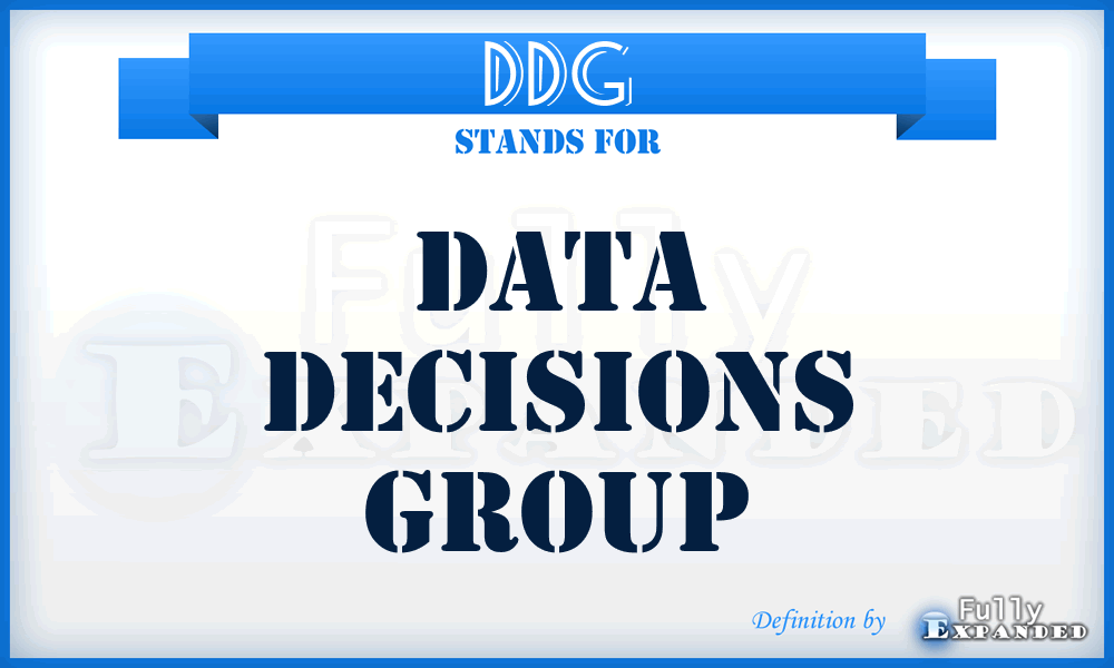 DDG - Data Decisions Group