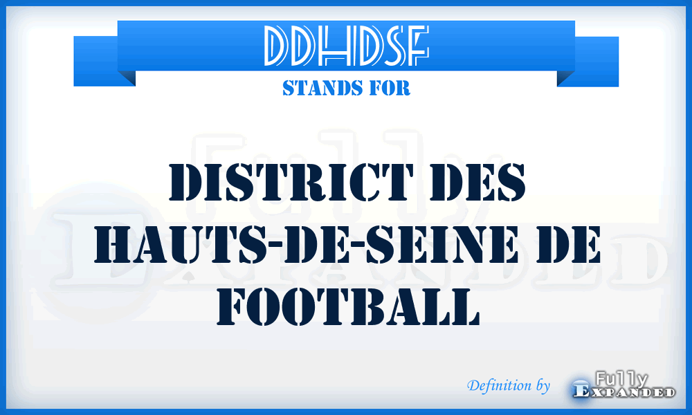 DDHDSF - District Des Hauts-De-Seine de Football