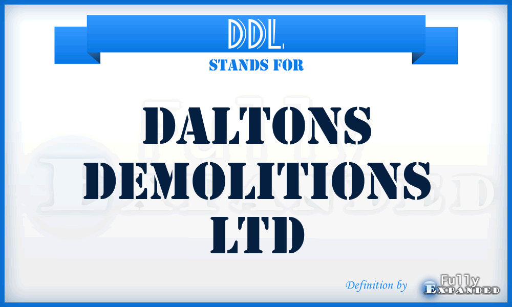 DDL - Daltons Demolitions Ltd