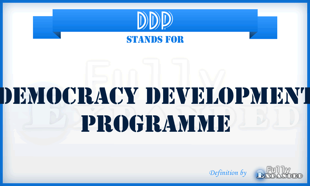 DDP - Democracy Development Programme
