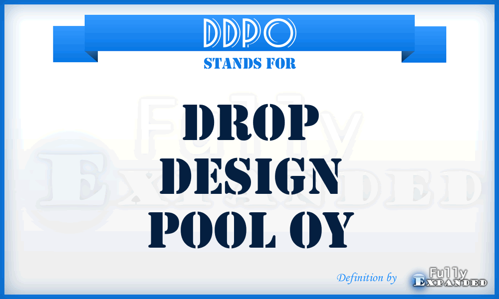 DDPO - Drop Design Pool Oy