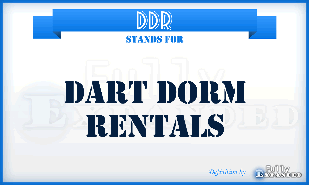 DDR - Dart Dorm Rentals