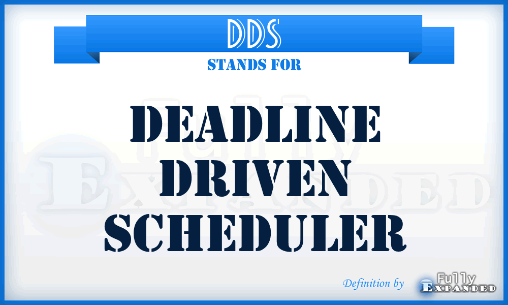 DDS - Deadline Driven Scheduler