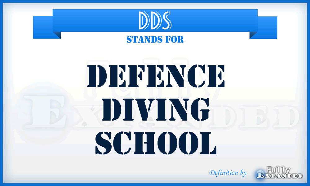 DDS - Defence Diving School