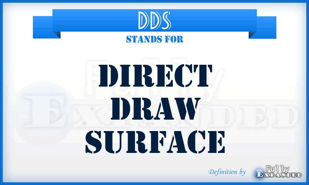 DDS - Direct Draw Surface