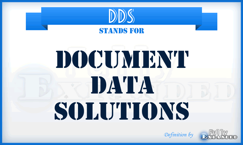 DDS - Document Data Solutions