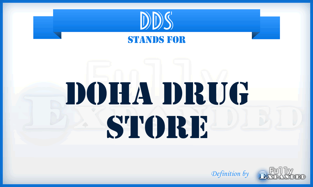 DDS - Doha Drug Store