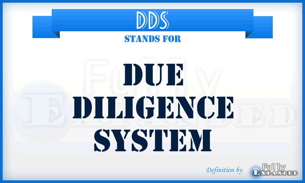 DDS - Due Diligence System