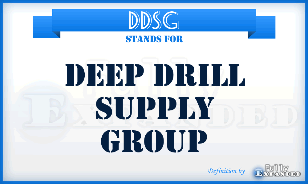 DDSG - Deep Drill Supply Group