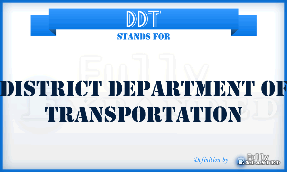 DDT - District Department of Transportation