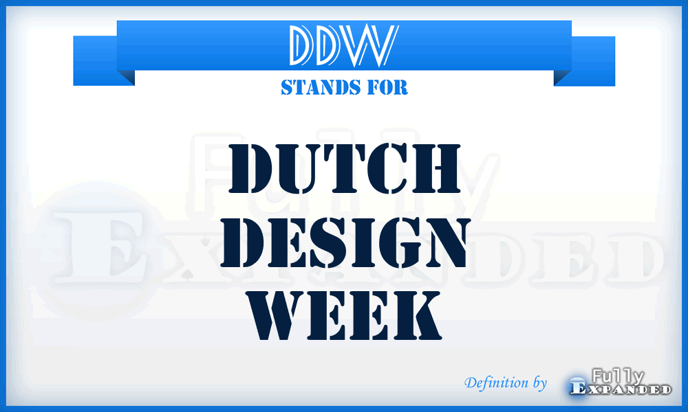 DDW - Dutch Design Week