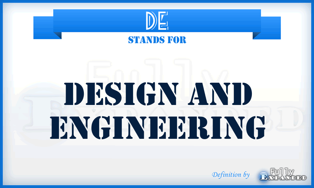 DE - Design and Engineering