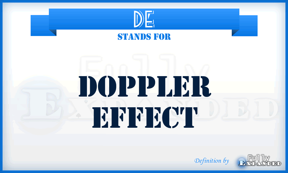 DE - Doppler Effect