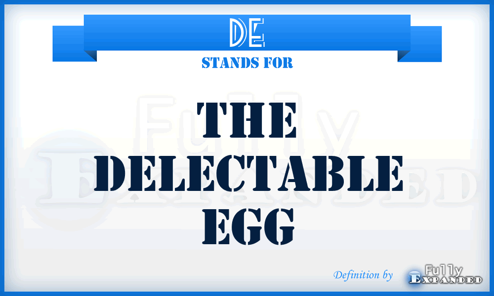 DE - The Delectable Egg