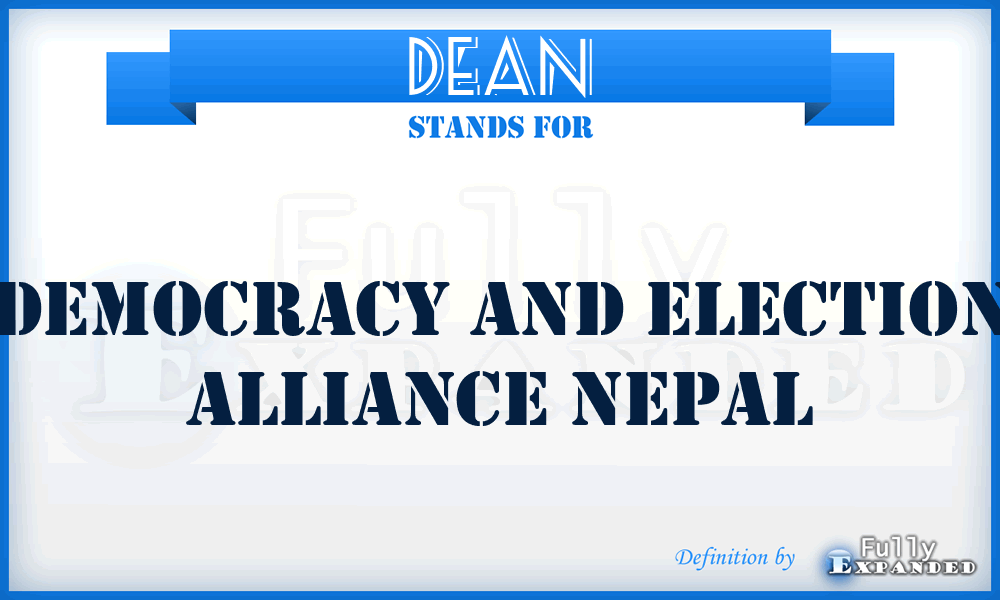 DEAN - Democracy and Election Alliance Nepal