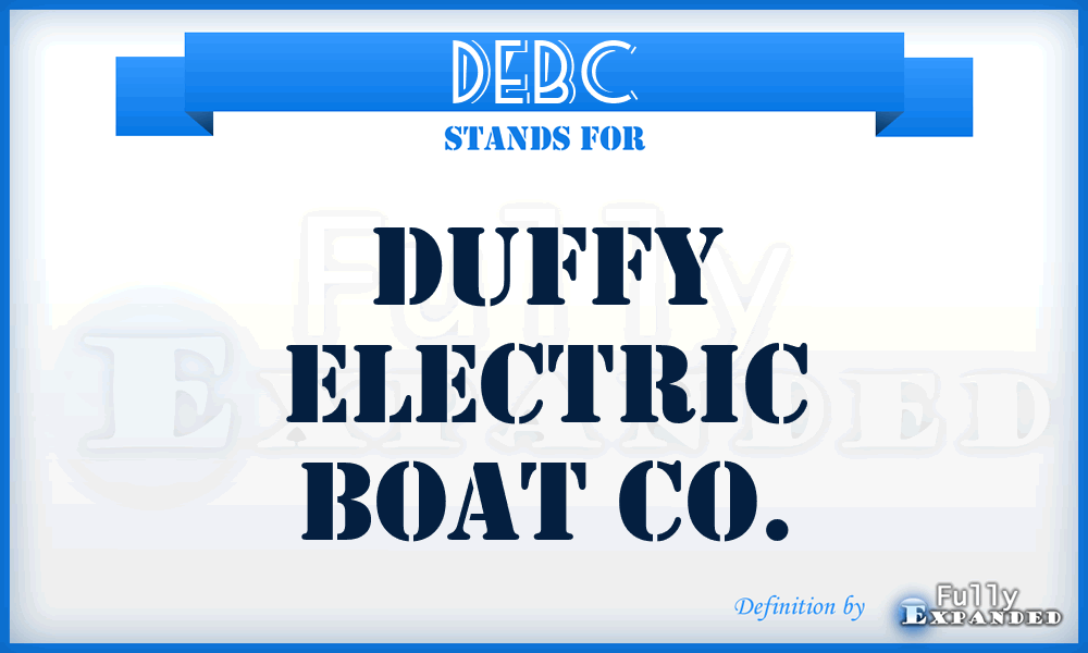 DEBC - Duffy Electric Boat Co.