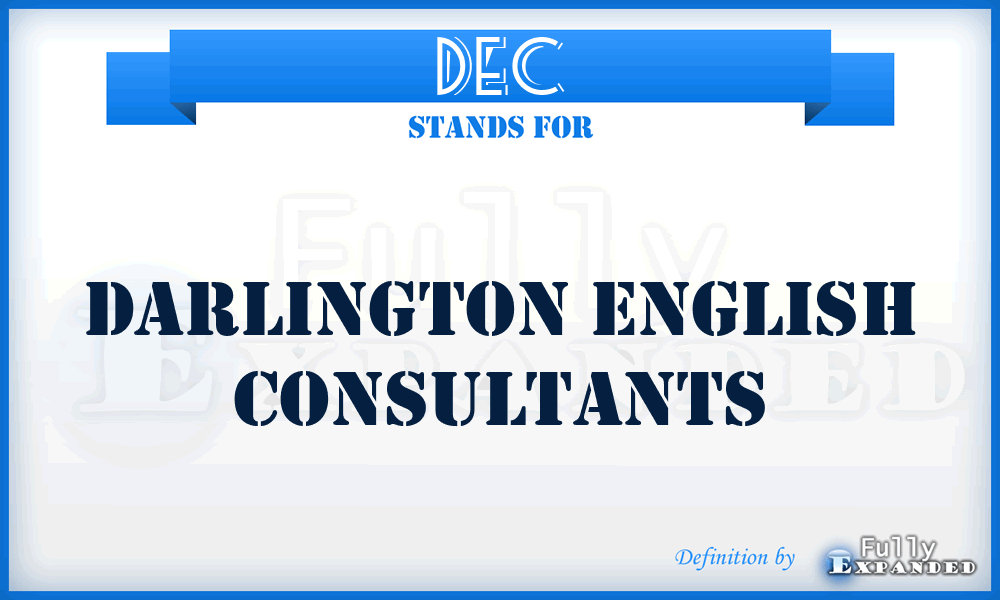 DEC - Darlington English Consultants