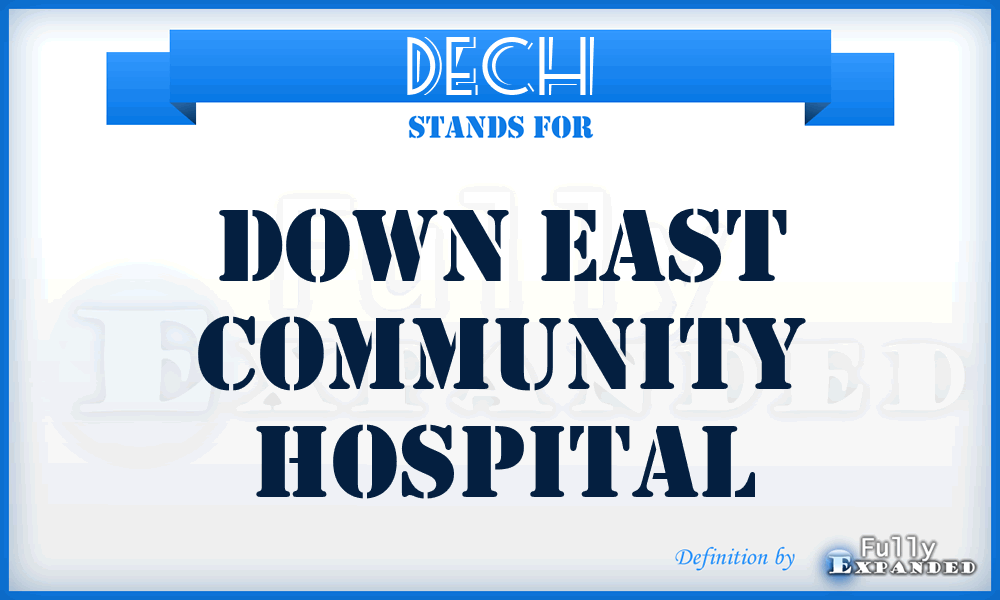 DECH - Down East Community Hospital