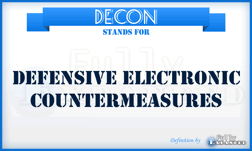 DECON - defensive electronic countermeasures