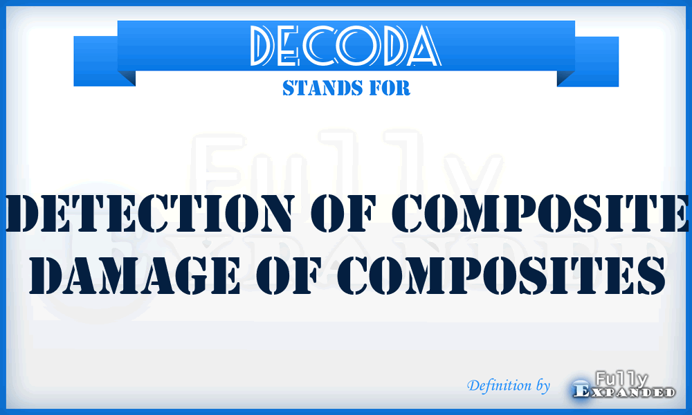DECODA - DEtection of COmposite DAmage of composites