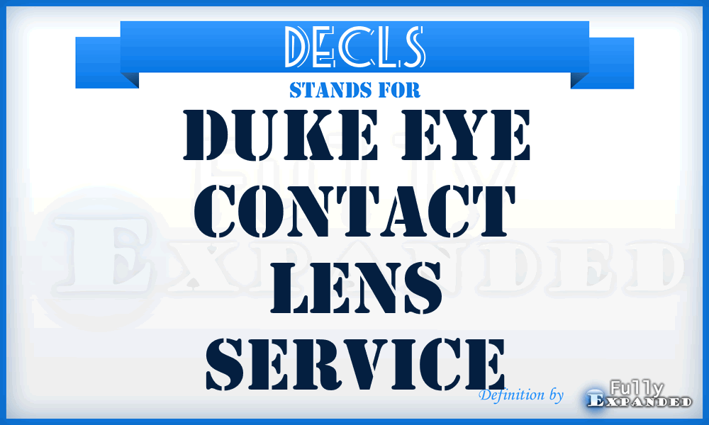 DECLS - Duke Eye Contact Lens Service