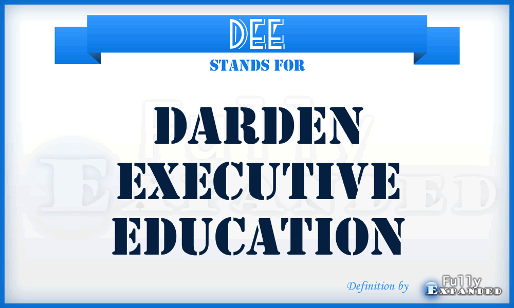 DEE - Darden Executive Education