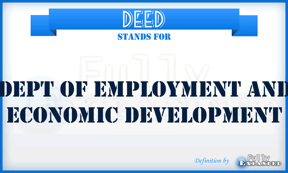 DEED - Dept Of Employment And Economic Development