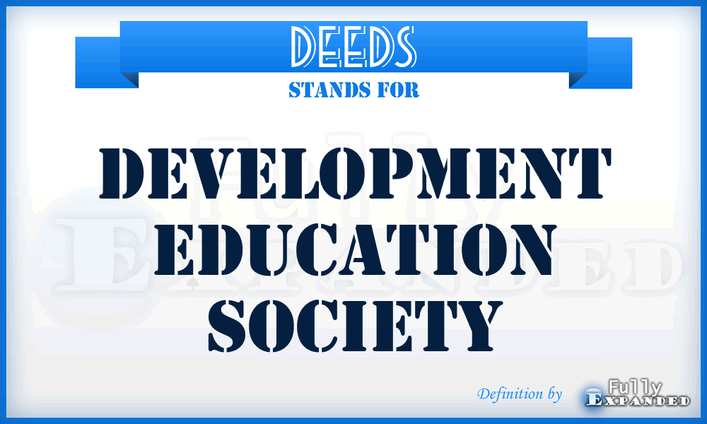 DEEDS - Development Education Society