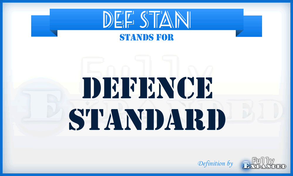 DEF STAN - Defence Standard