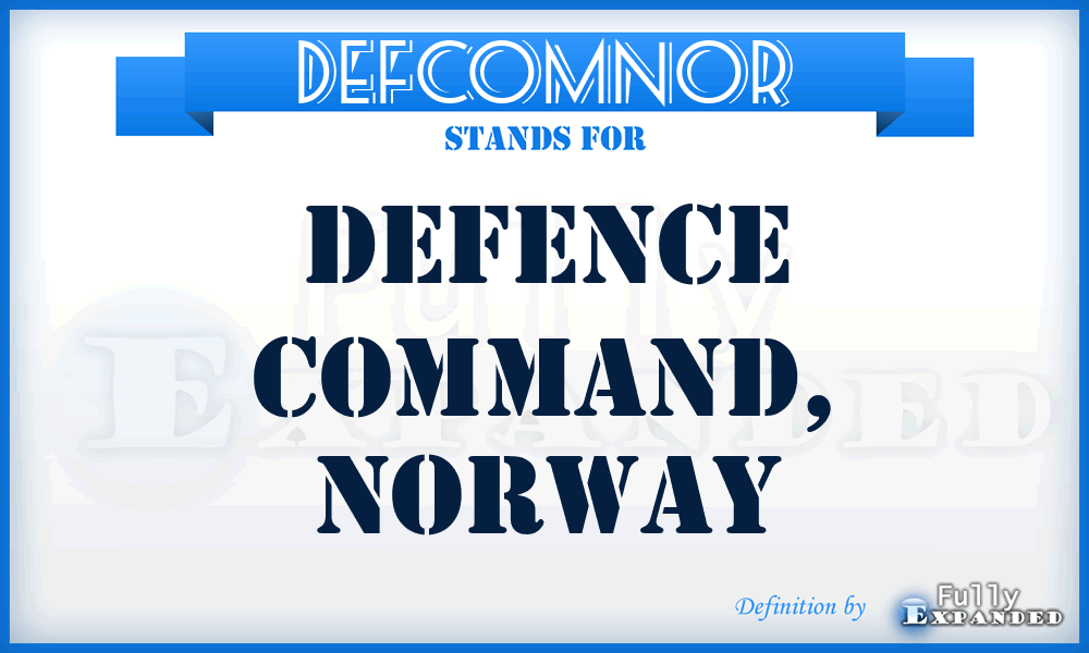 DEFCOMNOR - Defence Command, Norway