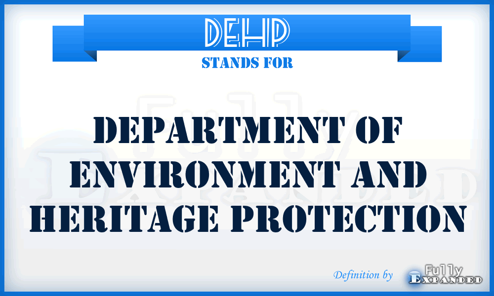 DEHP - Department of Environment and Heritage Protection