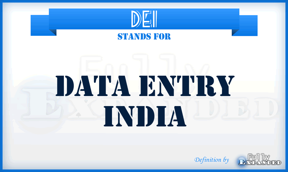 DEI - Data Entry India