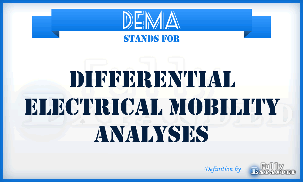 DEMA - Differential electrical mobility analyses
