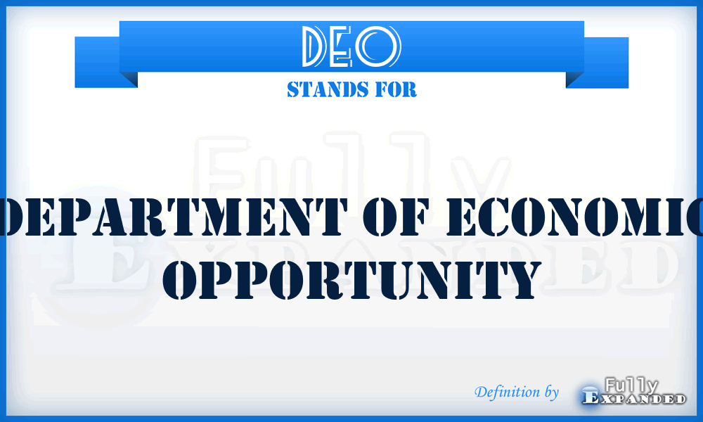DEO - Department of Economic Opportunity