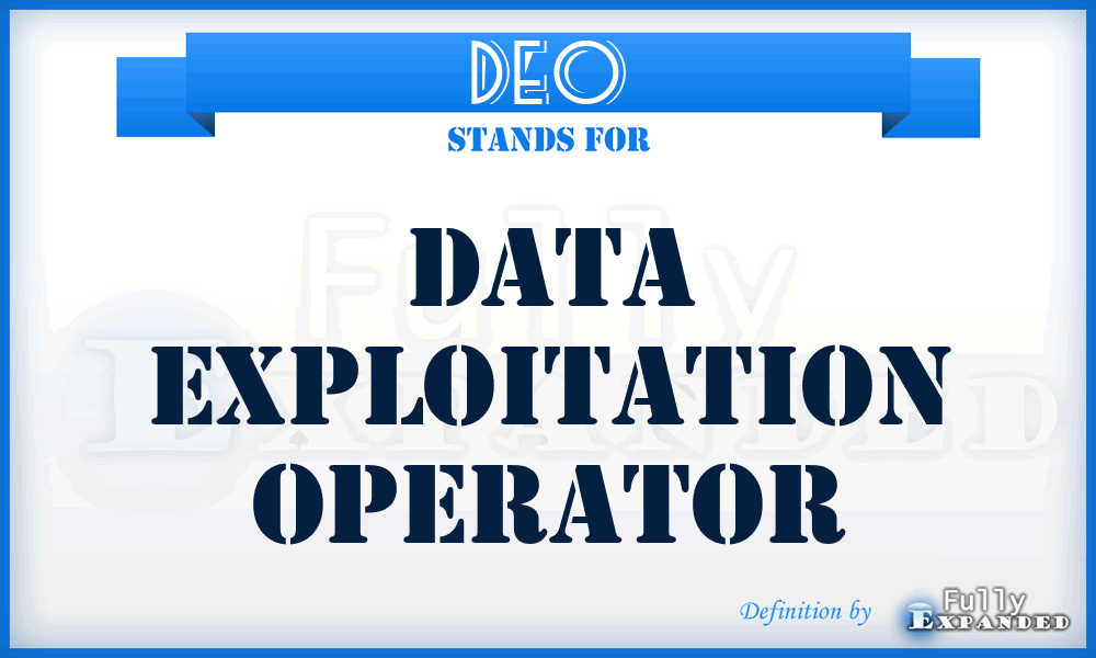 DEO - data exploitation operator