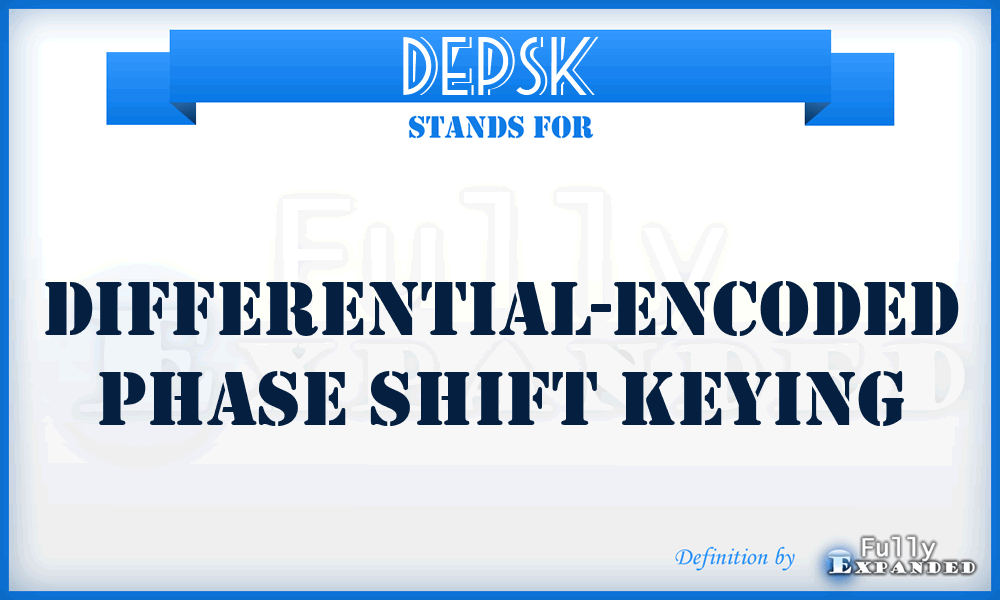 DEPSK - differential-encoded phase shift keying
