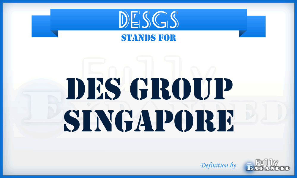 DESGS - DES Group Singapore