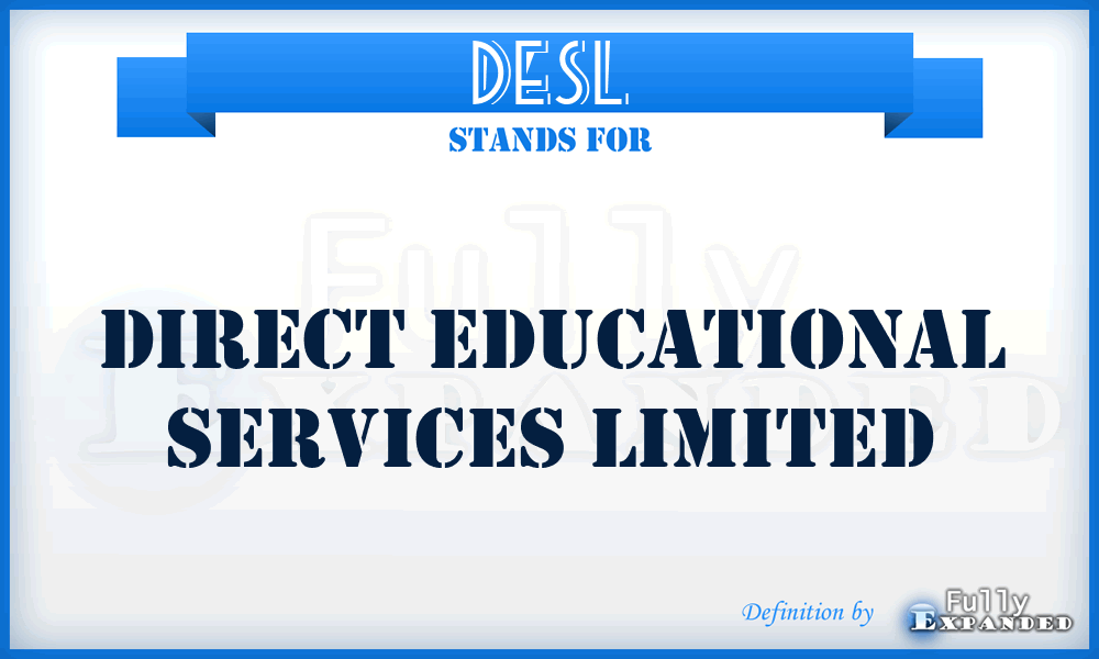 DESL - Direct Educational Services Limited