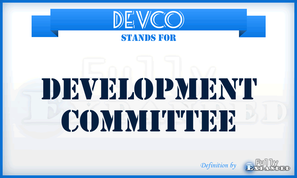 DEVCO - development committee