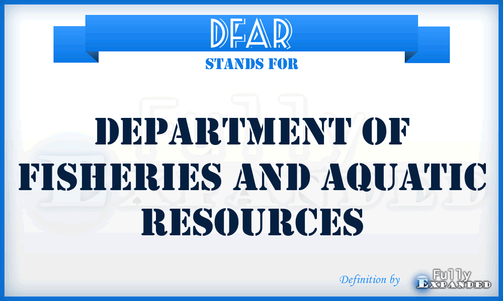 DFAR - Department of Fisheries and Aquatic Resources