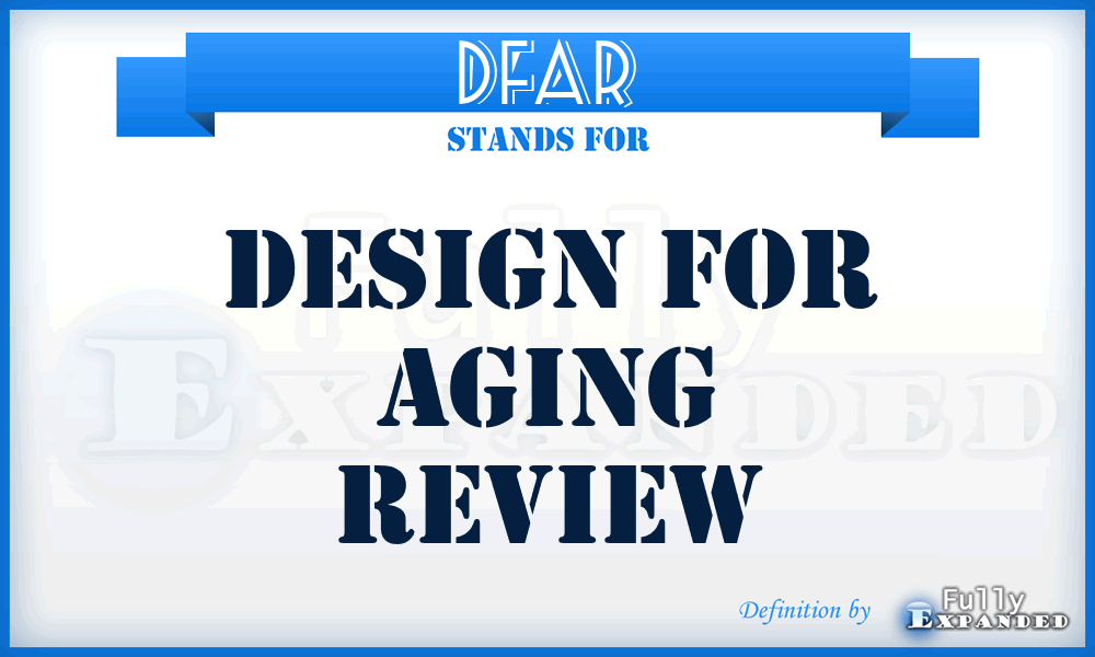 DFAR - Design for Aging Review