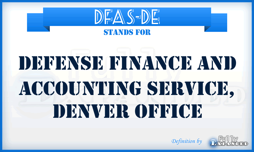 DFAS-DE - Defense Finance and Accounting Service, Denver Office