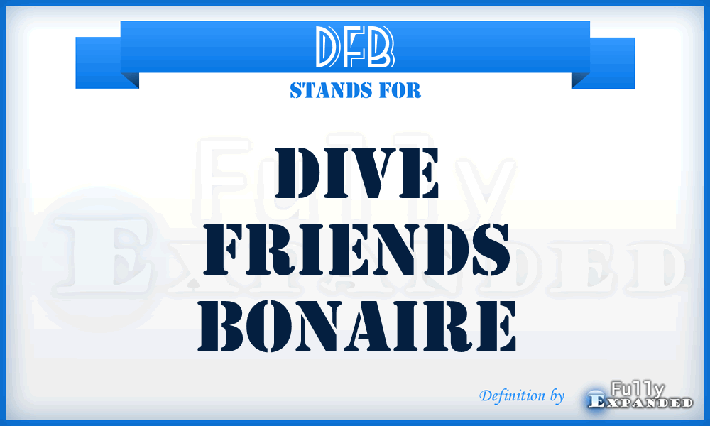 DFB - Dive Friends Bonaire