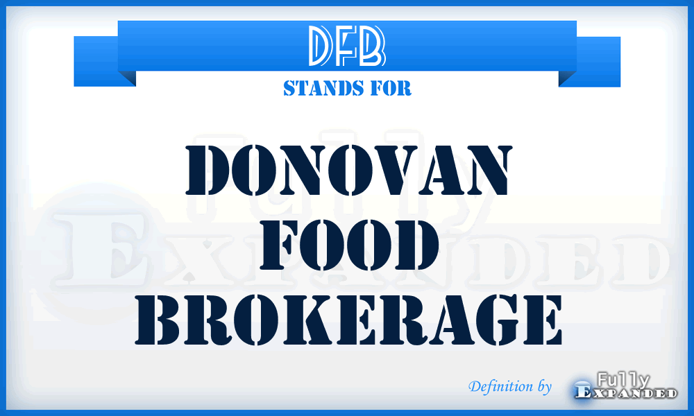 DFB - Donovan Food Brokerage