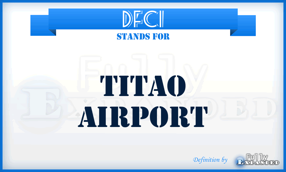 DFCI - Titao airport