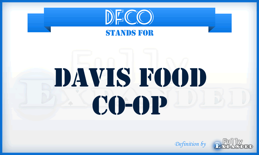 DFCO - Davis Food Co-Op