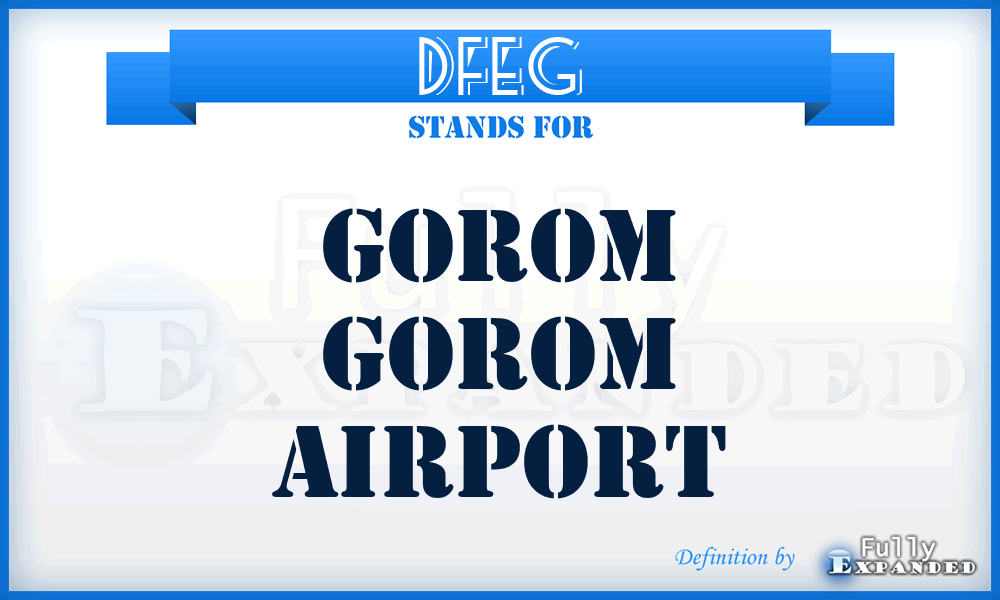 DFEG - Gorom Gorom airport