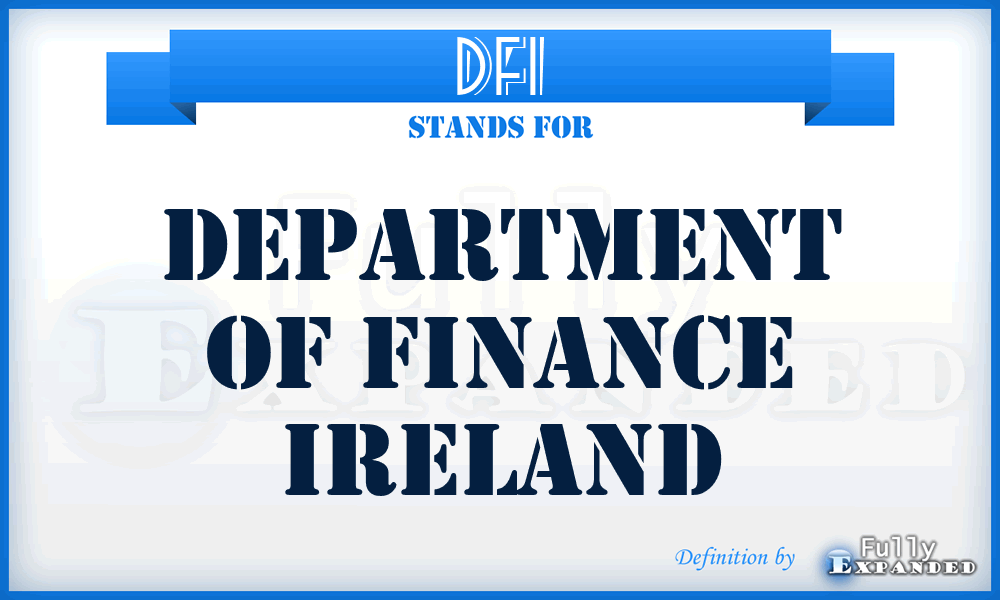 DFI - Department of Finance Ireland