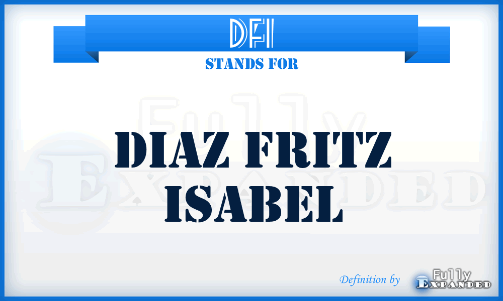 DFI - Diaz Fritz Isabel